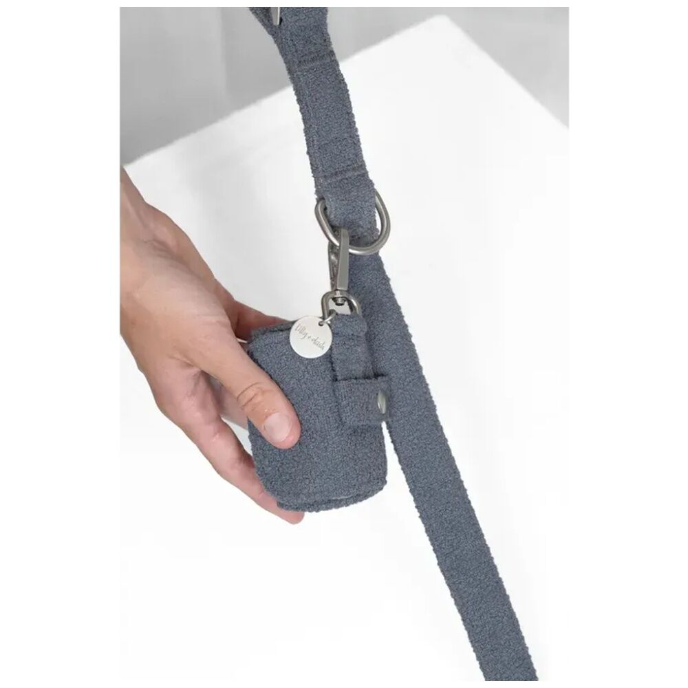 Lilly & Dash Pet Dog Waste Bag Holder w/ Clip Attachment 50x50x50mm Charcoal