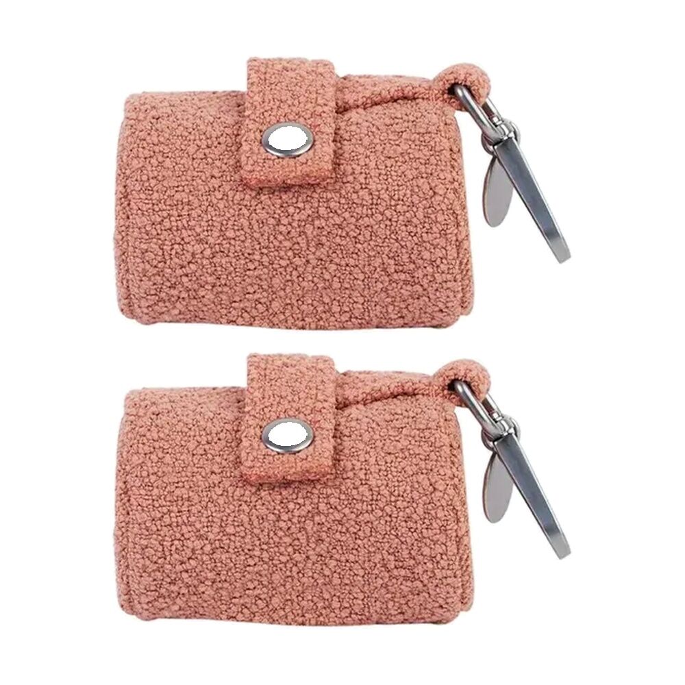 2PK Lilly & Dash Pet Dog Waste Bag Holder w/ Clip Attachment 50x50x50mm Terracotta