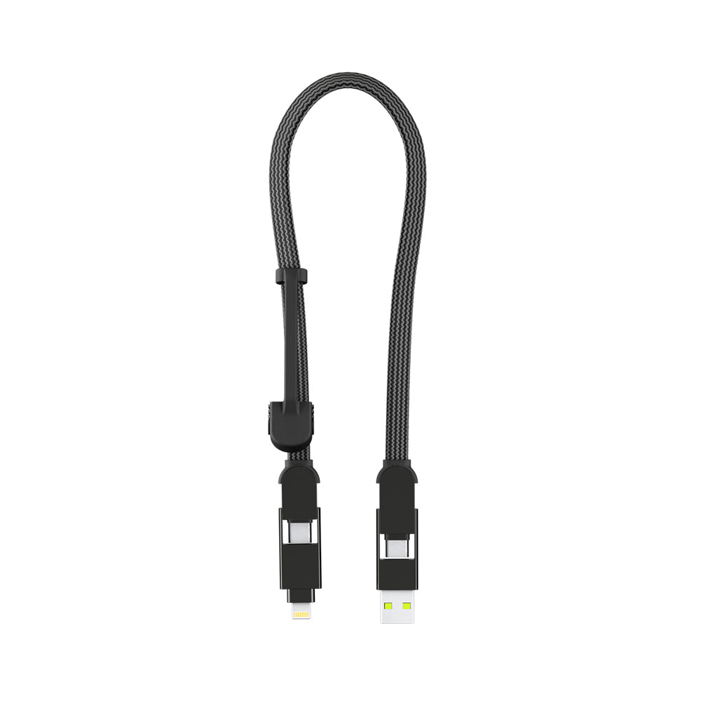Rolling Square 6in1 inCharge XL 100W/30cm Travel Charging Cable Urban Black