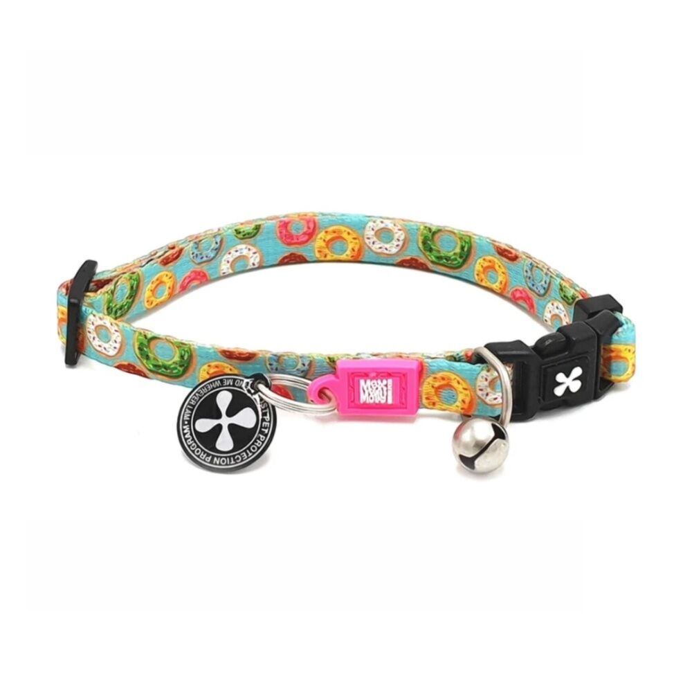 Max & Molly Adjustable Fit Smart ID Cat Collar w/ Bell Donuts