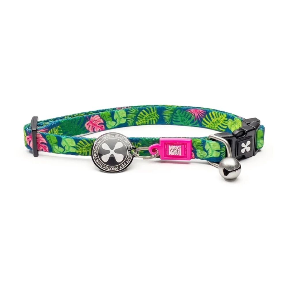 Max & Molly Adjustable Fit Smart ID Cat Collar w/ Bell Tropical