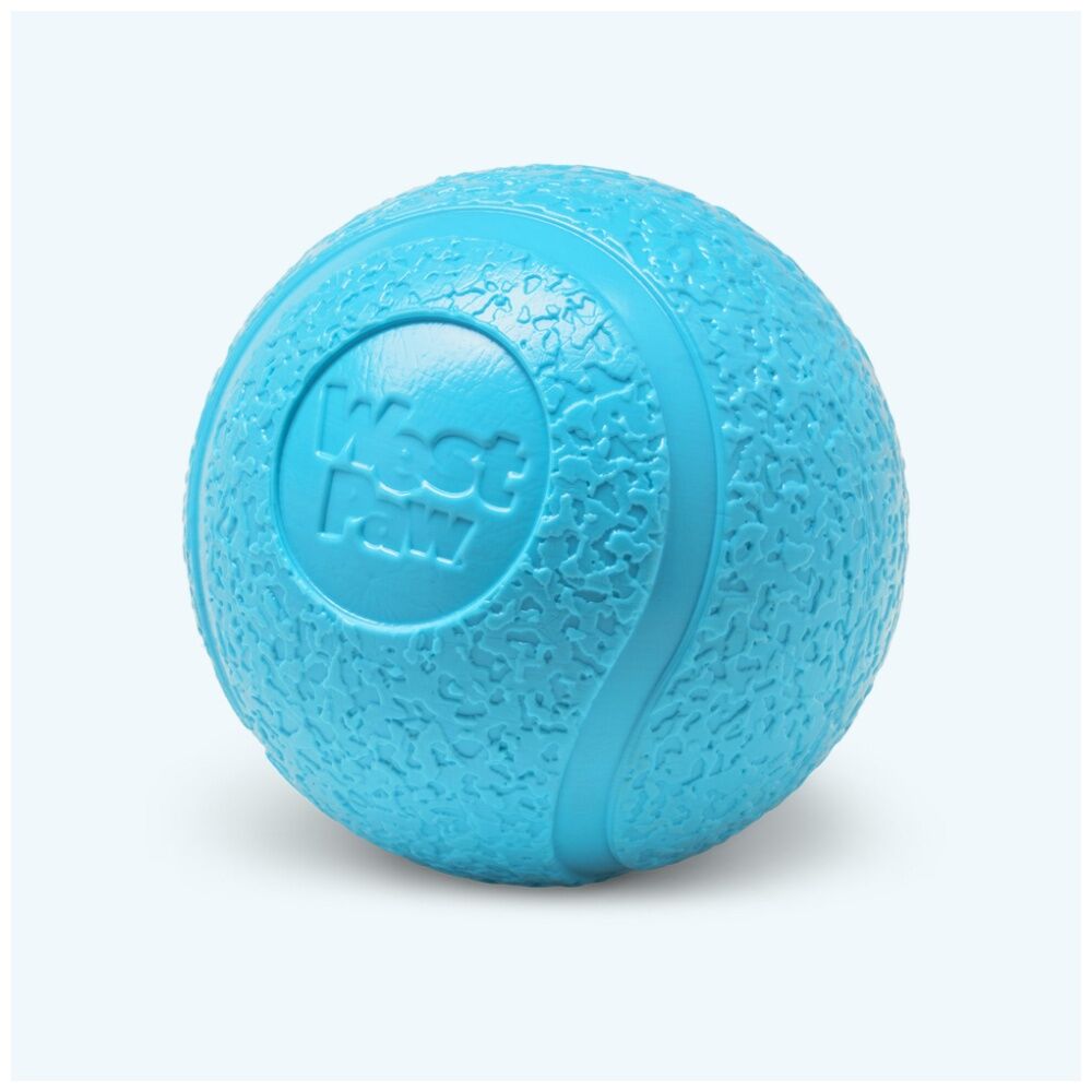 2pc West Paw Boundr Pet Dog Ball Throwing Chew Toy Small Hot Pink/Aqua