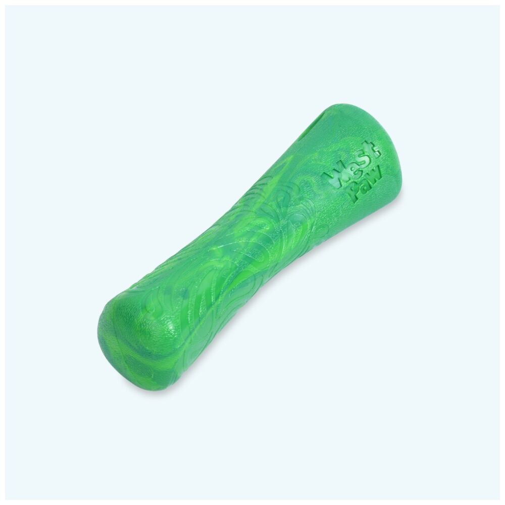 West Paw Drifty Bone Pet Dog Fetch Throwing Soft Chew Toy Large Emerald