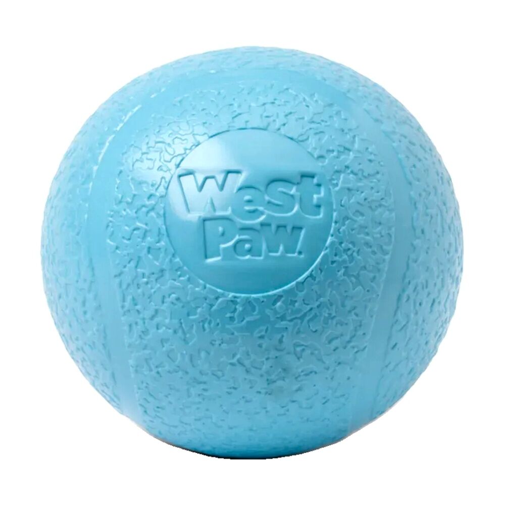2PK West Paw Echo Boundr Pet Dog Ball Throwing Soft Chew Toy Large Aqua Blue