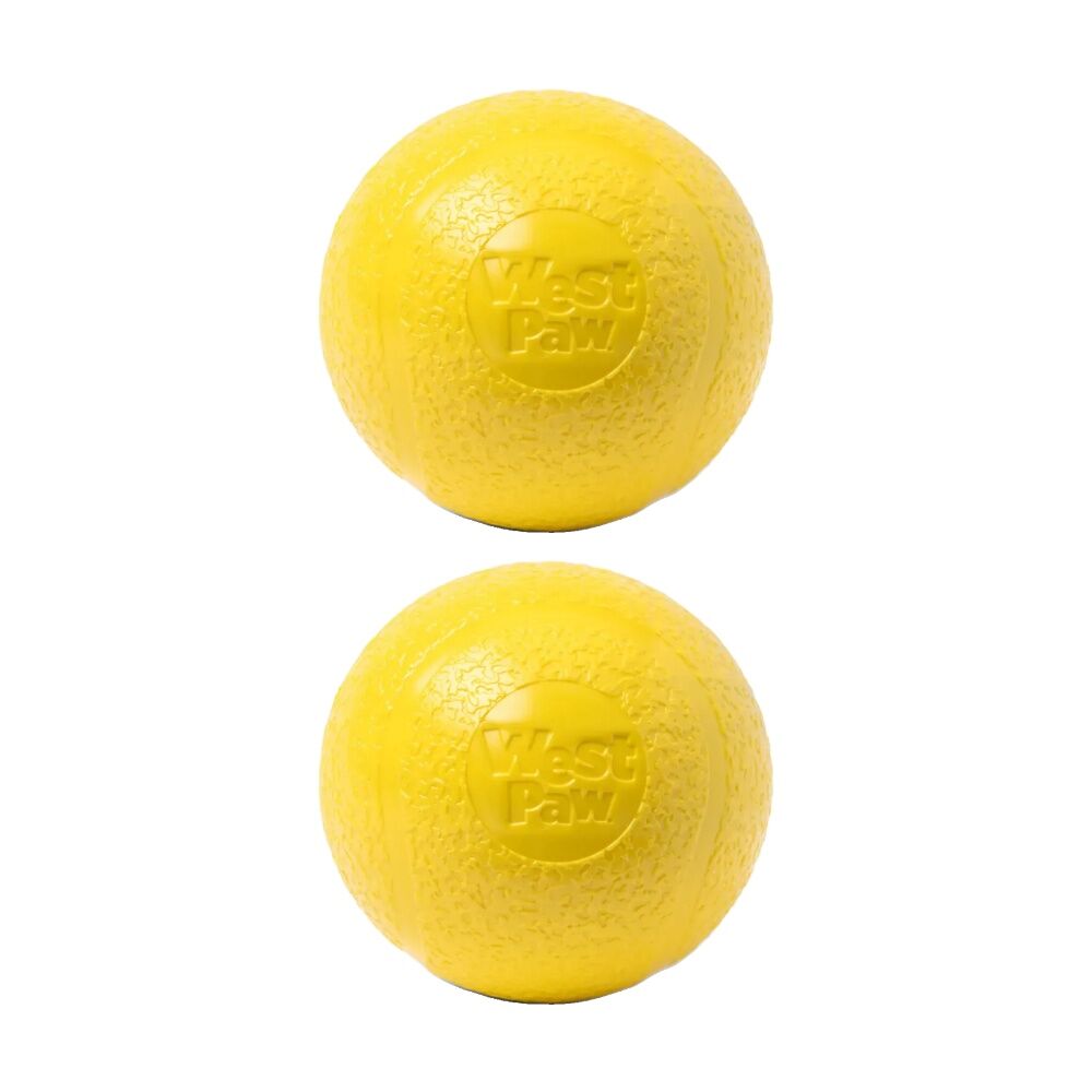 2PK West Paw Echo Boundr Pet Dog Ball Throwing Soft Chew Toy Large Dandelion