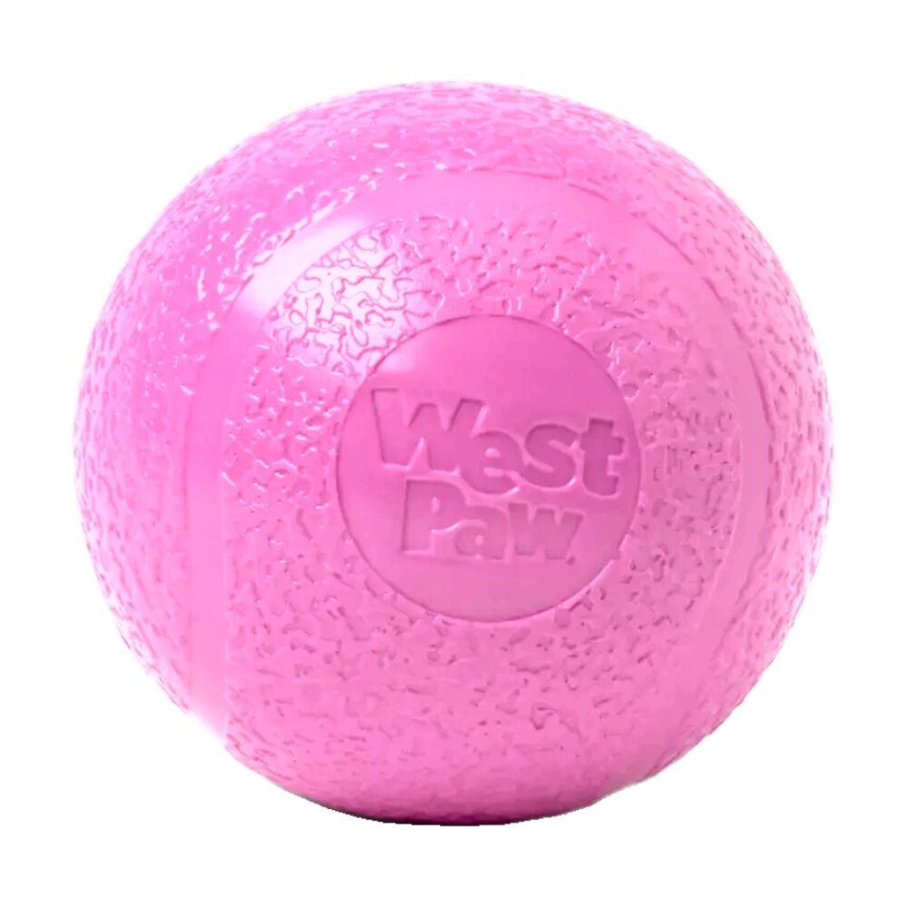 2PK West Paw Echo Boundr Pet Dog Ball Throwing Soft Chew Toy Large Hot Pink
