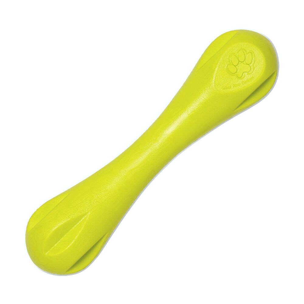 West Paw Hurley Bone Pet Dog Fetch Throwing Chew Toy Large Granny Smith