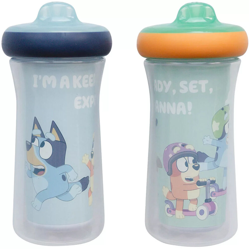 2PK The First Years Bluey Insulated Sippy Cup w/DropGuard 266ml 1y+