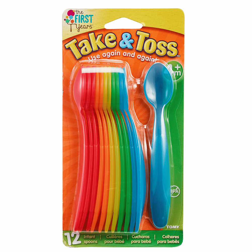 2x 12pc 'The First Years Take & Toss Infant Spoons 4m+