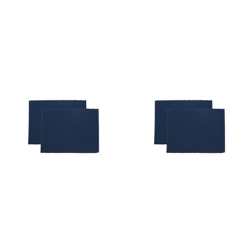 2x 2pc NF Home & Entertaining Essentials Une Placemat 33x45cm Solid Navy