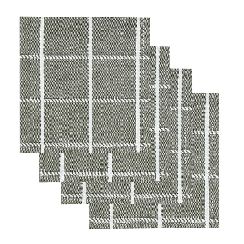 4pc NF Home & Entertaining Essentials Greenland Napkin 45x45cm Checked Olive