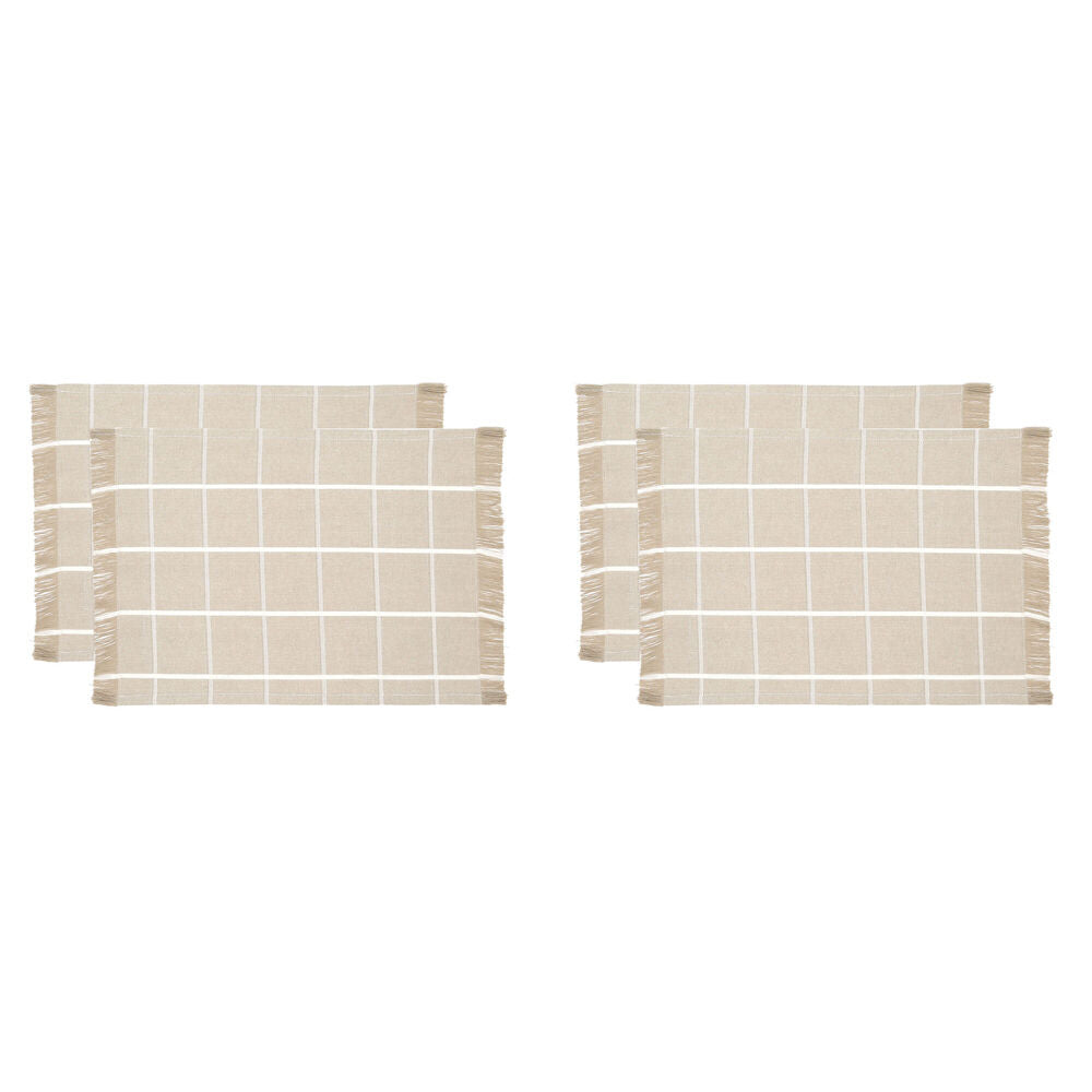 2x 2pc NF Home & Entertaining Essentials Greenland Placemat 33x45cm Solid Taupe