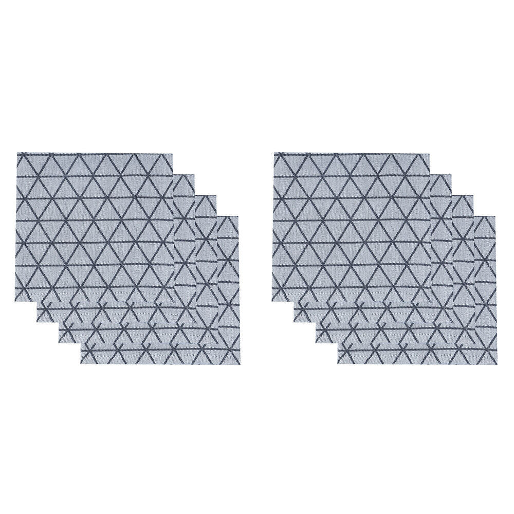 2x 4pc NF Home & Entertaining Essentials Jacquard Napkins 45x45cm Woven Blue