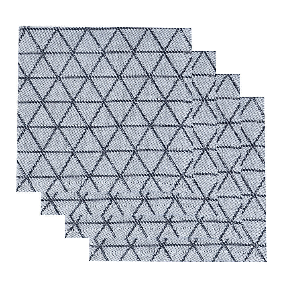 2x 4pc NF Home & Entertaining Essentials Jacquard Napkins 45x45cm Woven Blue
