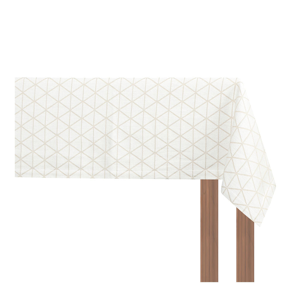 NF Home & Entertaining Essentials Jacquard Table Cloth 150x250cm Woven Taupe