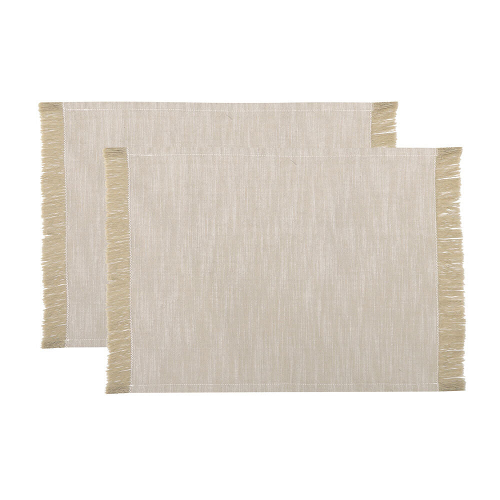 2x 2pc NF Home & Entertaining Essentials Elysian Placemat 33x45cm Solid Taupe