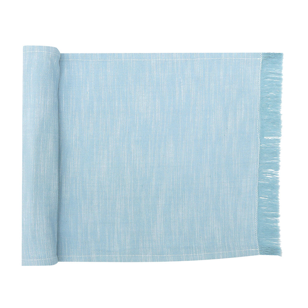 NF Home & Entertaining Essentials Elysian Table Runner 35x250cm Woven Blue