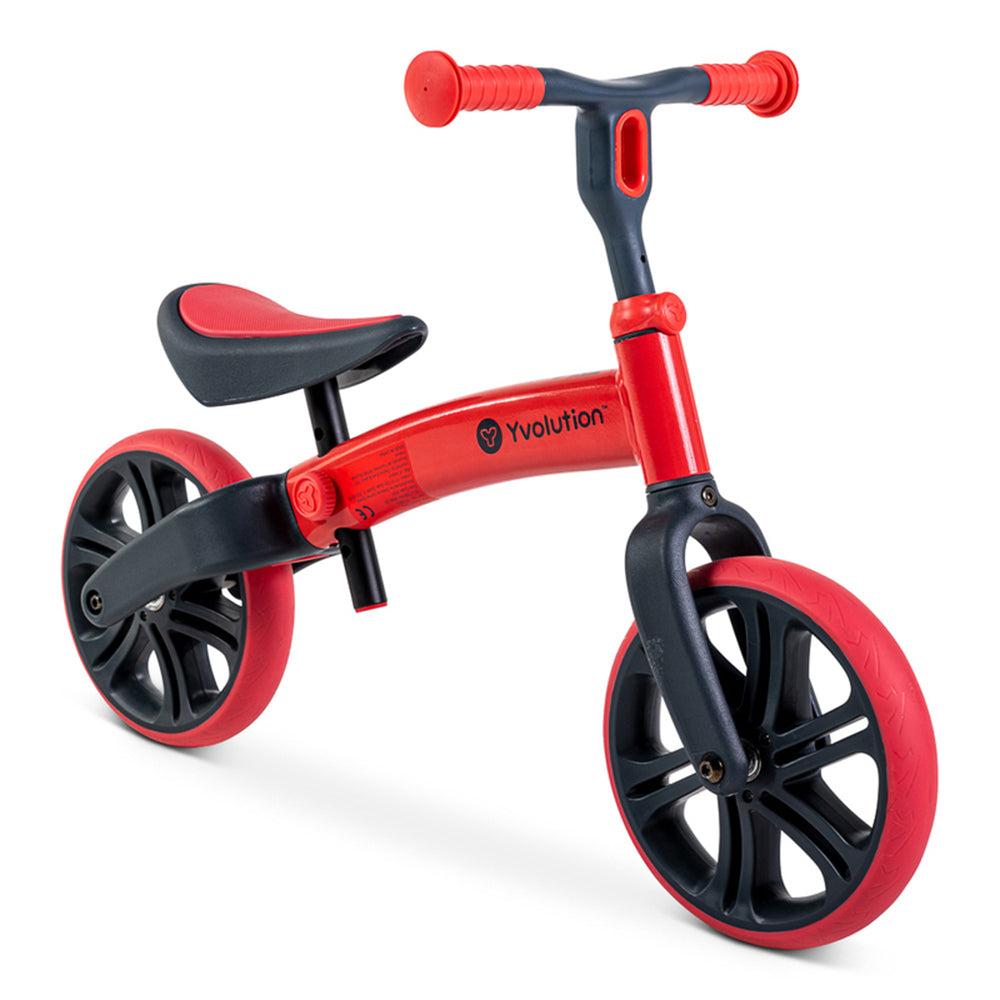 Yvolution Velo Junior Balance Bike Kids Ride On Toy Red 18m+