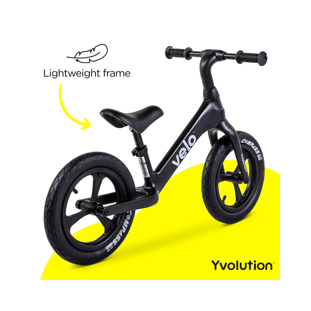 Yvolution Velo Pro Balance Bike Ride-On Toy Black 3y+