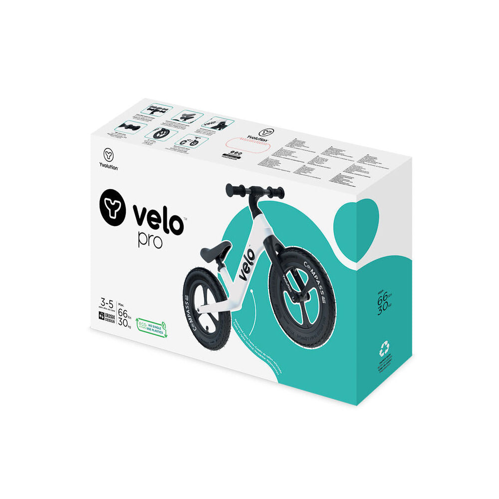 Yvolution Velo Pro Balance Bike Ride-On Toy White 3y+