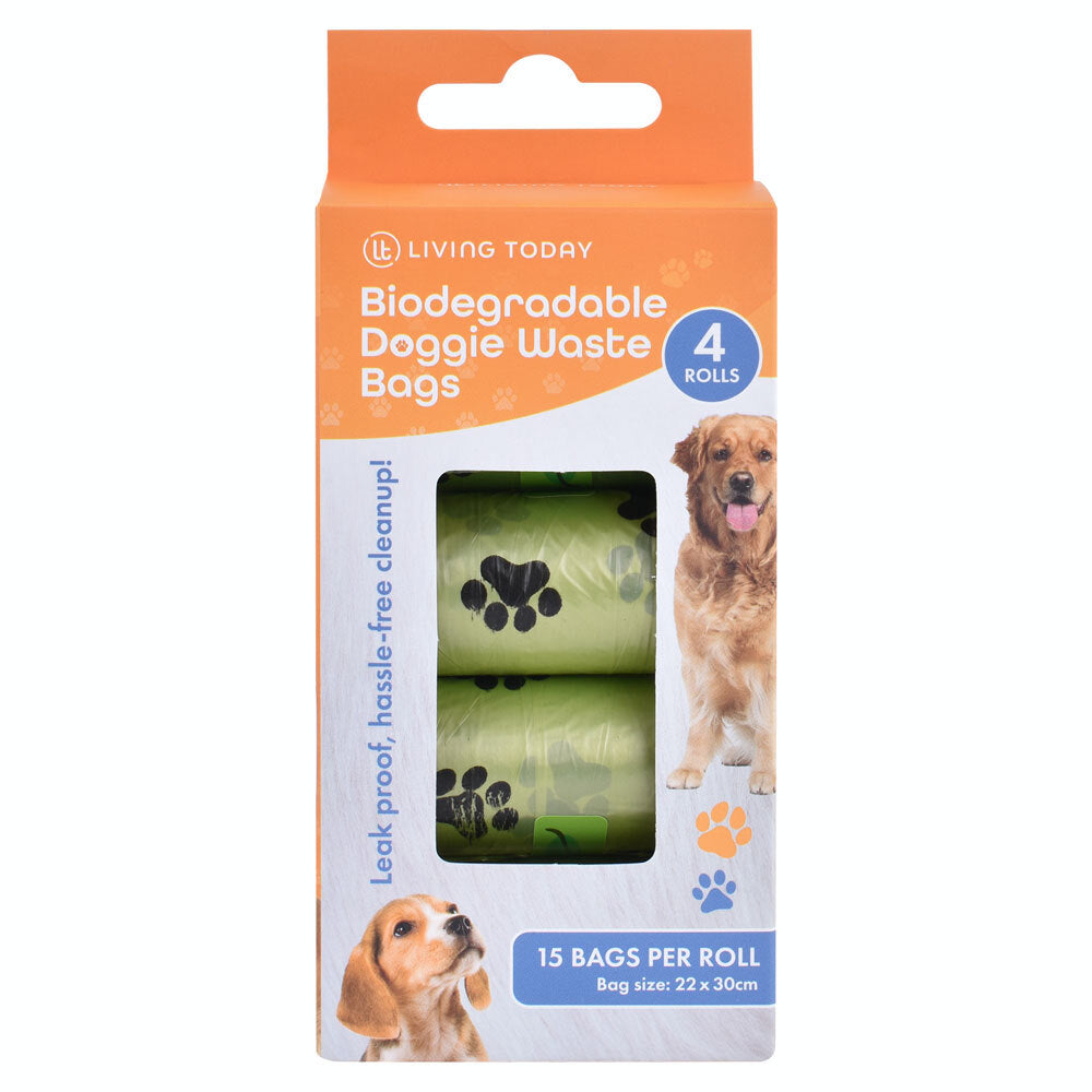 8PK Living Today Biodegradable Doggie Poop Waste Bags (480 Bags)