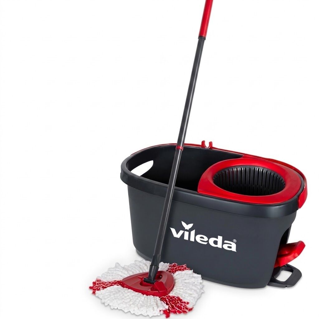 Vileda Easy Wring Clean Turbo Spin Mop Bucket Set Cleaning Kit