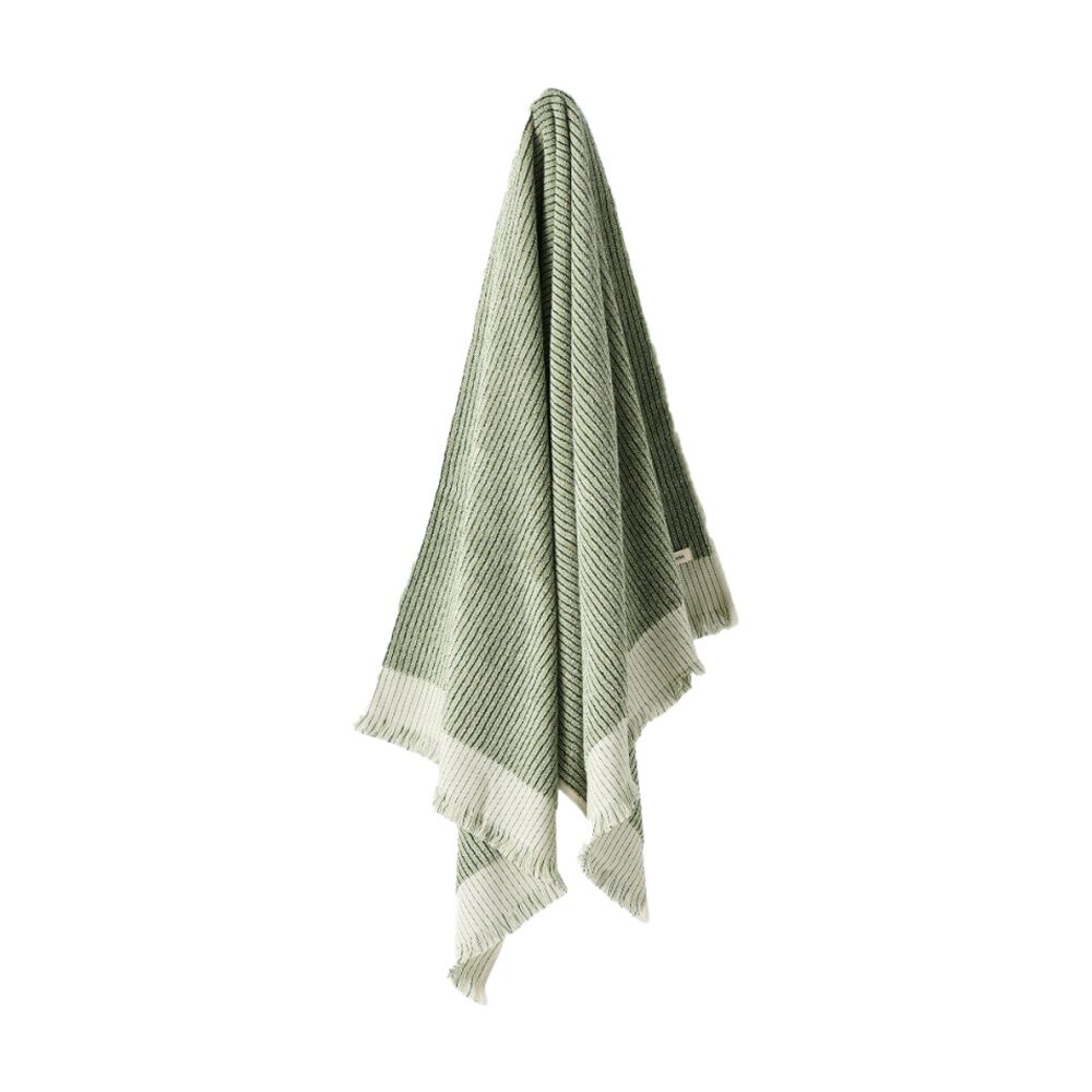 Linen House 580GSM Alara Emerald Green Stripe Bathroom Bath Towel 69x139cm