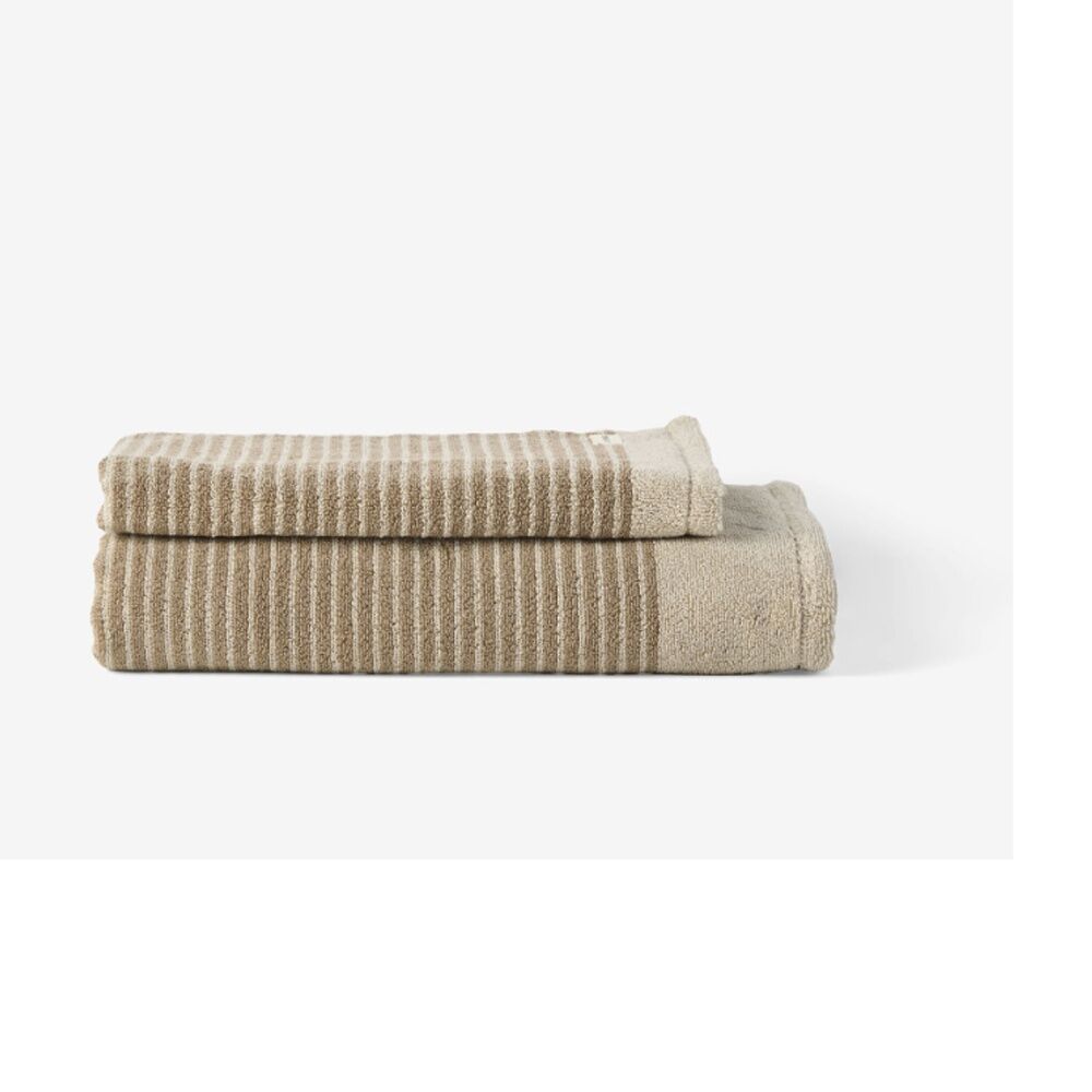 Linen House 630GSM Inverloch Mushroom Brown Cotton Bathroom Hand Towel 40x60cm
