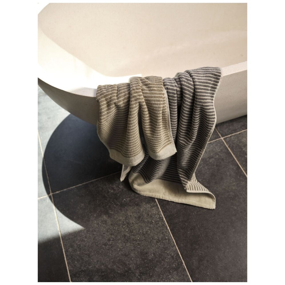 Linen House 630GSM Inverloch Mushroom Brown Cotton Bathroom Hand Towel 40x60cm