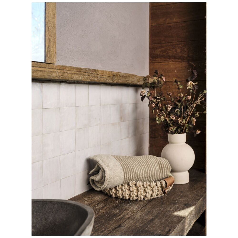 Linen House 630GSM Inverloch Mushroom Brown Cotton Bathroom Hand Towel 40x60cm