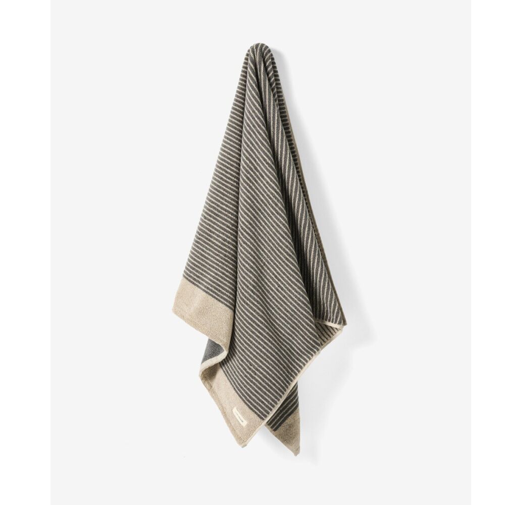 Linen House 630GSM Inverloch Shadow Charcoal Cotton Bathroom Hand Towel 40x60cm