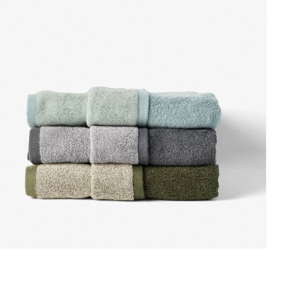 Linen House 550GSM Cotton Otway Olive Green Bathroom Hand Towel 40x60cm