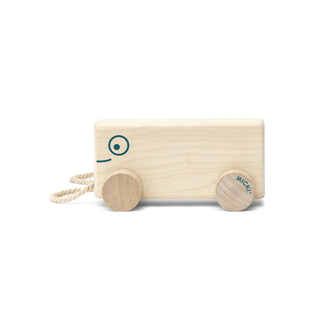 2x Micki Emotions Kids/Children Rectangle Wooden Pull-Along Toy 1y+