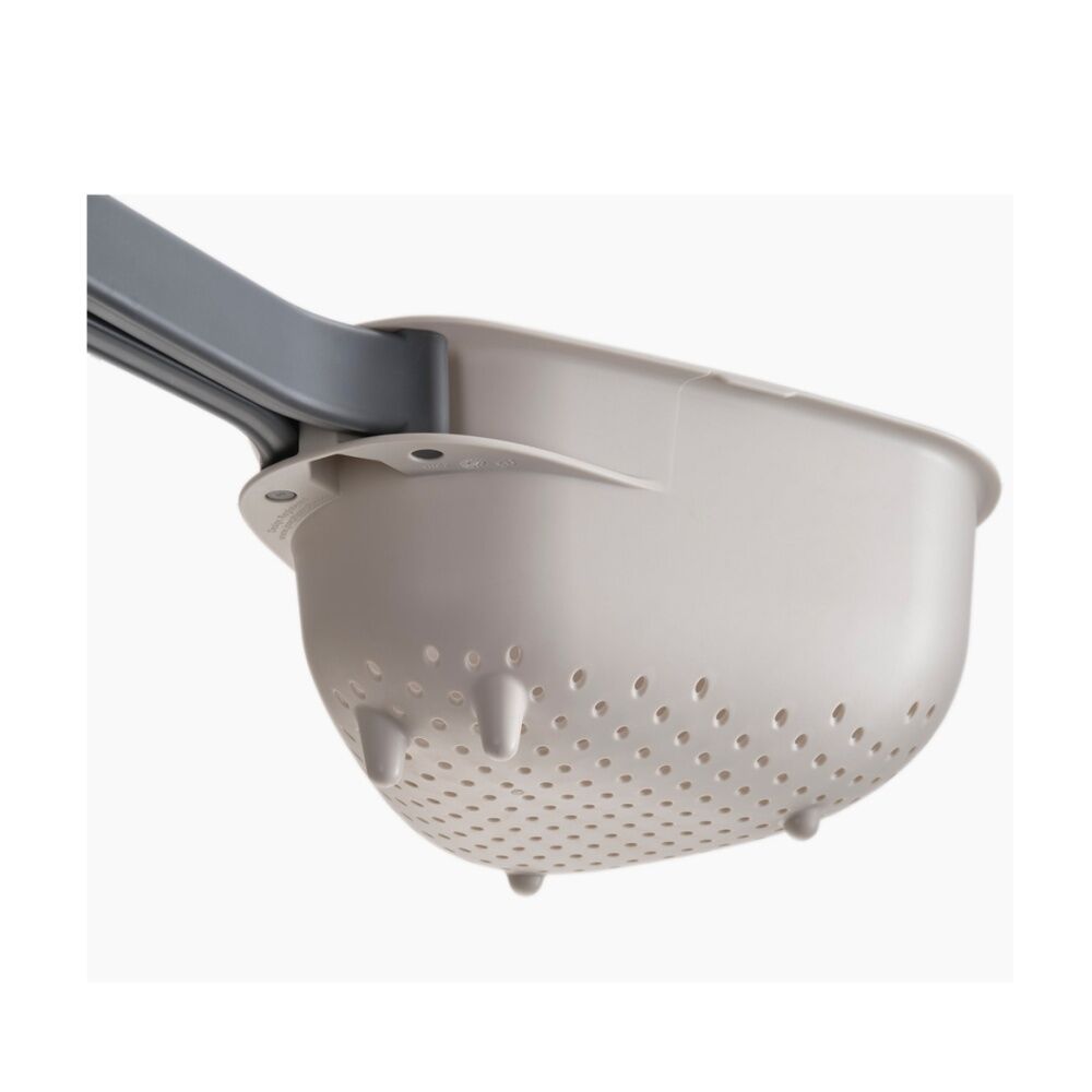 2PK Joseph Joseph Droplet Large Kitchen Colander W/ Folding Handle Cream