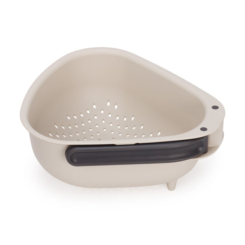 2PK Joseph Joseph Droplet Large Kitchen Colander W/ Folding Handle Cream