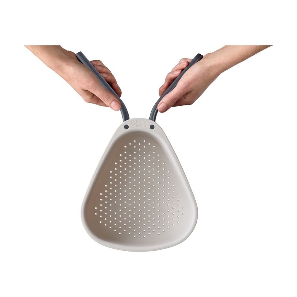 2PK Joseph Joseph Droplet Large Kitchen Colander W/ Folding Handle Cream