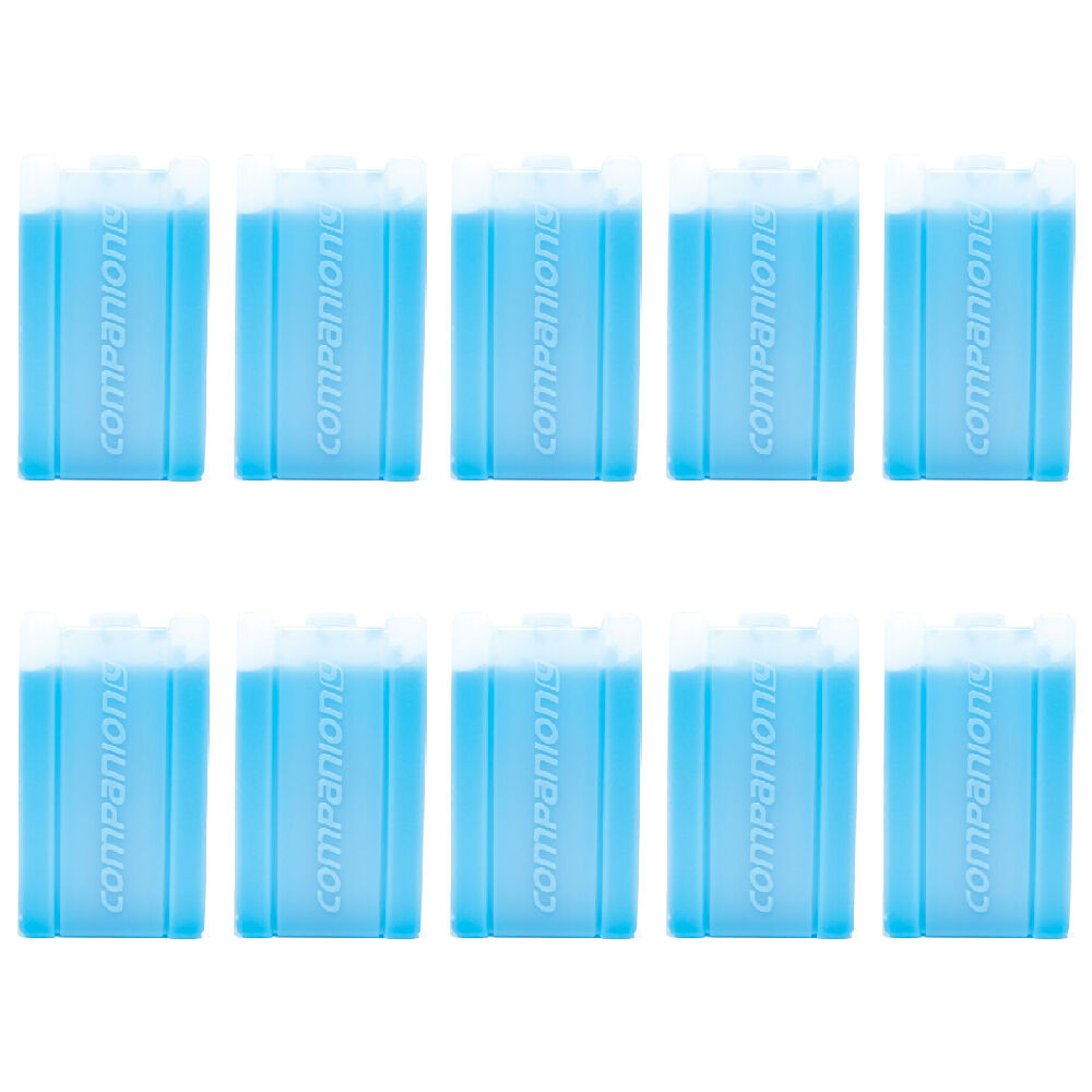 10PK Companion 350ml Ice Travel Cooler Brick Medium 16x9cm - Blue