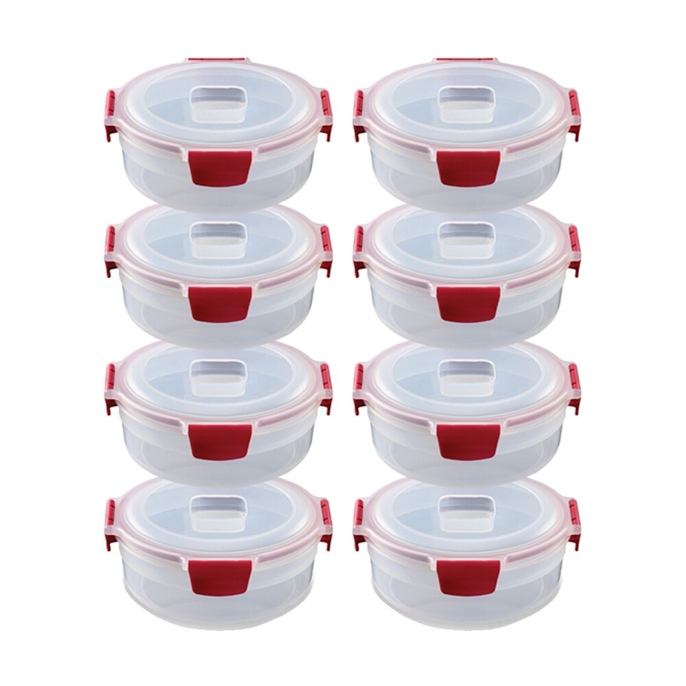 2x 4pc Joseph Joseph Nest Lock Round Airtight Food Storage Container Set 1L