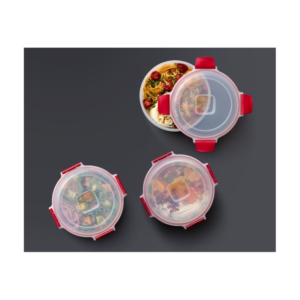 2x 4pc Joseph Joseph Nest Lock Round Airtight Food Storage Container Set 1L