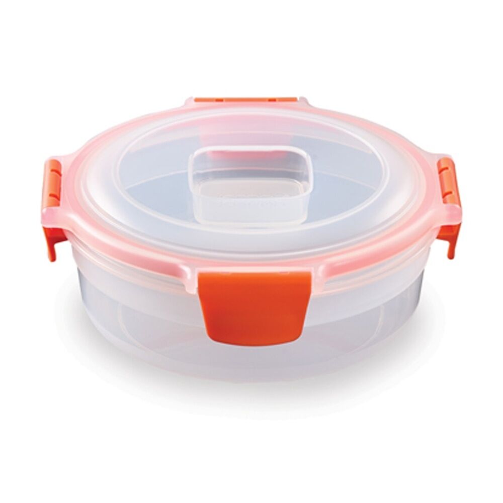 2x 4pc Joseph Joseph Nest Lock Round Airtight Food Container Set Multicolour