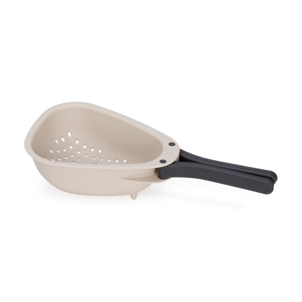 2PK Joseph Joseph Droplet Mini Small Kitchen Colander W/ Folding Handle Cream