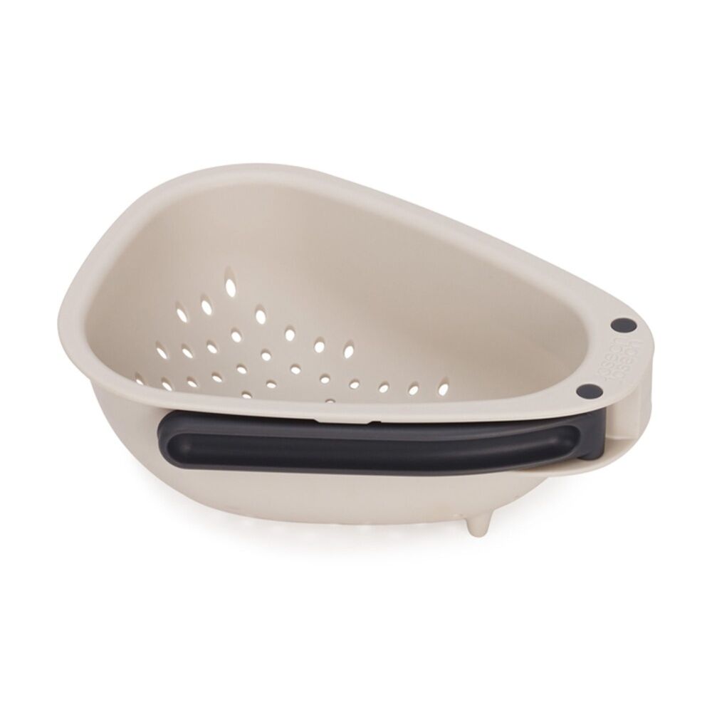 2PK Joseph Joseph Droplet Mini Small Kitchen Colander W/ Folding Handle Cream