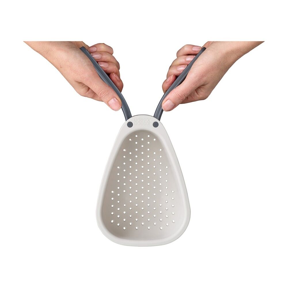 2PK Joseph Joseph Droplet Mini Small Kitchen Colander W/ Folding Handle Cream