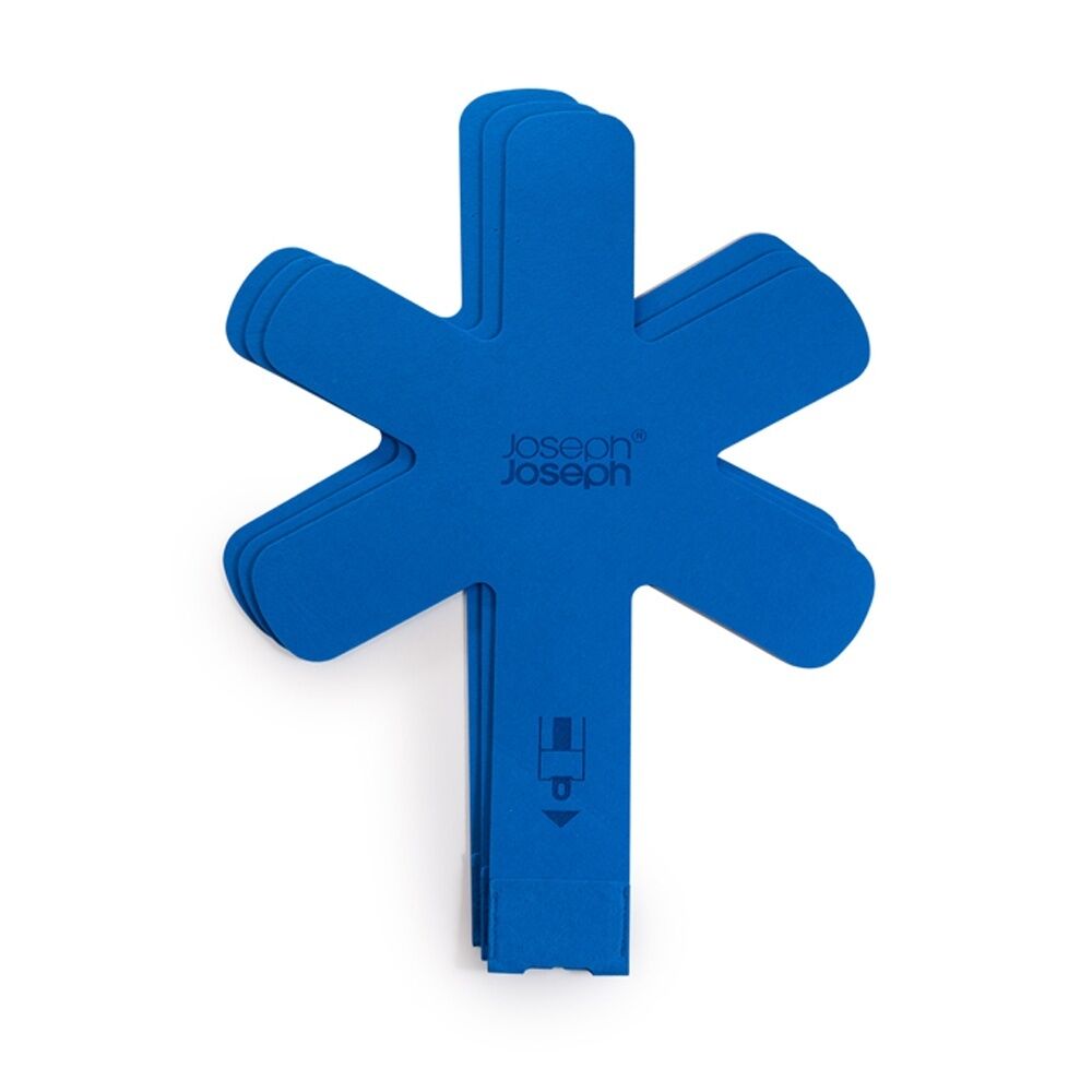 2x 3pc Joseph Joseph Space Flexible Felt Pan Protector Set Kitchen Storage Blue