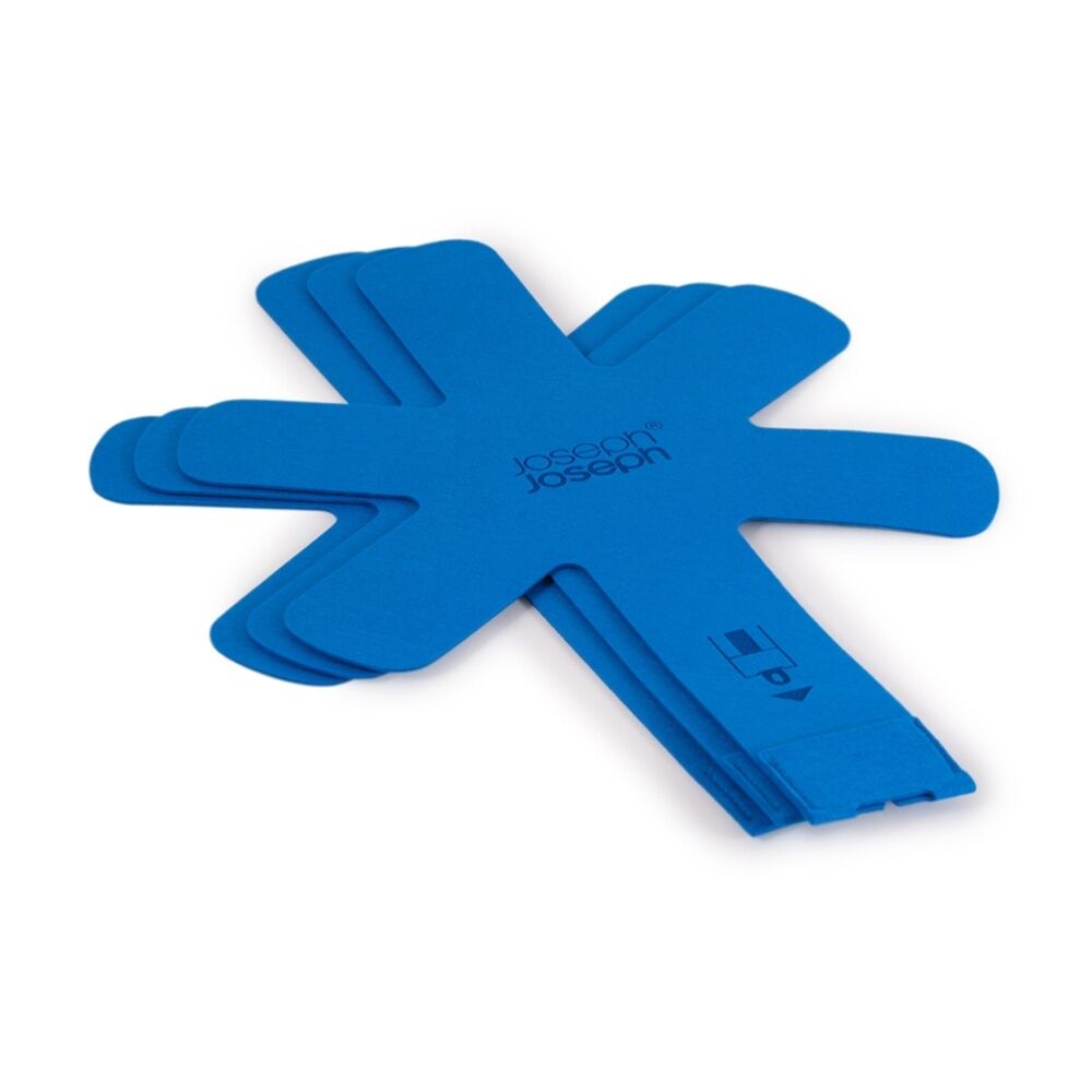2x 3pc Joseph Joseph Space Flexible Felt Pan Protector Set Kitchen Storage Blue