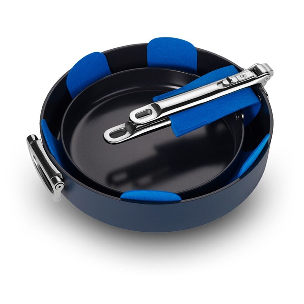 2x 3pc Joseph Joseph Space Flexible Felt Pan Protector Set Kitchen Storage Blue