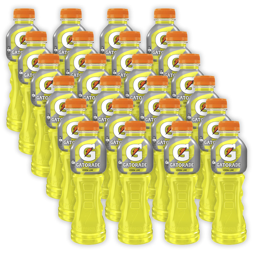 24pc Gatorade Lemon Lime Flavoured Sports Drink Bottles 600ml