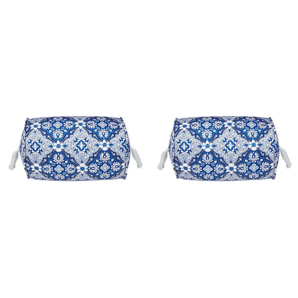 2PK OZtrail Polyester Beach Pillow Cushion w/ Tassel 31x18cm Bells Beach Blue