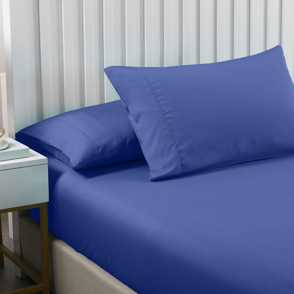3pc Royal Comfort Combo Sheet Set Bamboo Cooling 2000TC Royal Blue
