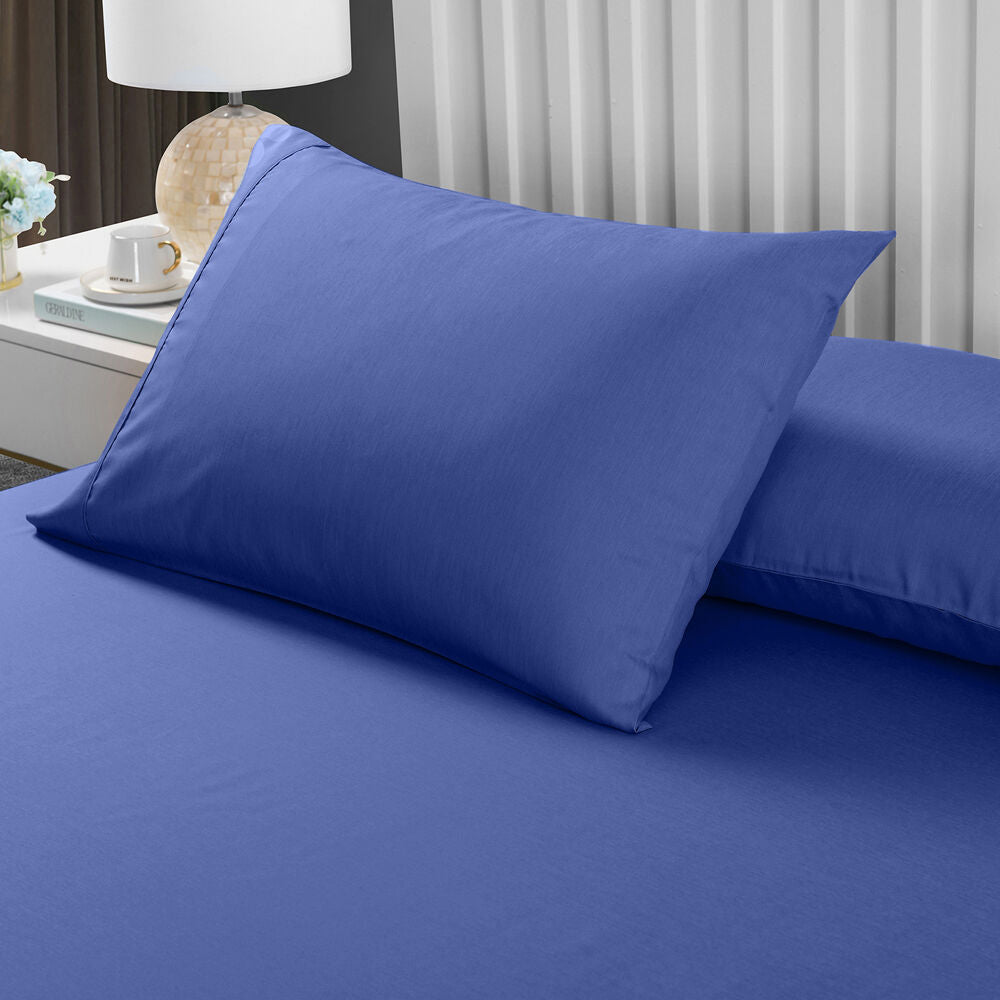 3pc Royal Comfort Combo Sheet Set Bamboo Cooling 2000TC Royal Blue